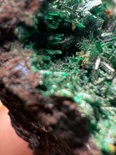 Load image into Gallery viewer, Brochantite Collector Mineral Specimen – Vivid Green Copper Crystals from Morocco