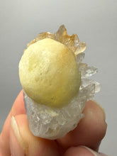 Load image into Gallery viewer, Rare Botryoidal Yellow Fluorite on Quartz Matrix Collector Mineral Specimen – Maharashtra, India