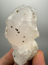 Load image into Gallery viewer, Pink Pagoda Calcite with Chalcopyrite Speckles | China | Collector Mineral Specimen