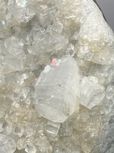Load image into Gallery viewer, 4” Clear Druzy Apophyllite on Champagne Heulandite – Deccan Traps Zeolite Cluster | Maharashtra, India