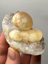 Load image into Gallery viewer, Rare Botryoidal Yellow Fluorite on Quartz Matrix Collector Mineral Specimen – Maharashtra, India