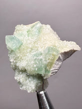Load image into Gallery viewer, Luminous Mint Apophyllite with Glittering Druzy Sugar Quartz – India