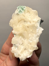 Load image into Gallery viewer, High-Grade Gemmy Green Apophyllite on White Stilbite & Apophyllite | Deccan Traps, Maharashtra, India