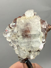 Load image into Gallery viewer, Lustrous Apophyllite over Red Heulandite (Zeolite Pocket) — Deccan Traps, Maharashtra, India