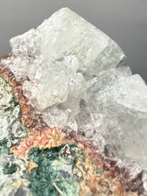 Load image into Gallery viewer, Apophyllite on Red & Green Heulandite – Deccan Traps, Maharashtra, India