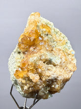 Load image into Gallery viewer, Hessonite Garnet Cluster on Matrix – Natural Collector Specimen from Pakistan | High-Grade Orange-Red Garnet Crystals
