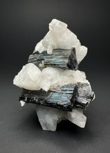 Load image into Gallery viewer, Dark Green Cap Stak Nala Tourmaline on Cleavelandite Matrix – Haramosh Mountains, Pakistan