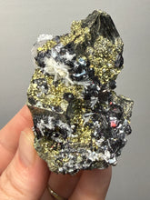 Load image into Gallery viewer, New Find: Huanzala Mine Peru Sphalerite + Chalcopyrite + Apatite + Calcite + Quartz | Collector Display Specimen