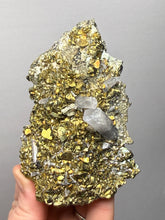 Load image into Gallery viewer, 4” New Find: Huanzala Mine Peru Sphalerite + Chalcopyrite + Apatite + Calcite + Quartz | Collector Display Specimen