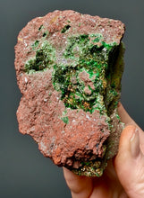Load image into Gallery viewer, Brochantite Collector Mineral Specimen – Vivid Green Copper Crystals from Morocco