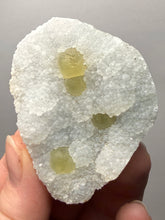 Load image into Gallery viewer, Rare Botryoidal Yellow Fluorite on Quartz Matrix Collector Mineral Specimen – Maharashtra, India