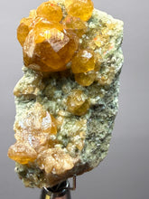Load image into Gallery viewer, Hessonite Garnet Cluster on Matrix – Natural Collector Specimen from Pakistan | High-Grade Orange-Red Garnet Crystals