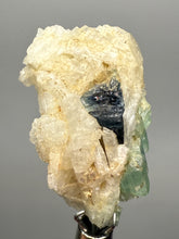 Load image into Gallery viewer, Blue Indicolite & Mint Green Tourmaline on Matrix – Pegmatite Mineral Specimen from Pakistan