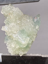 Load image into Gallery viewer, Luminous Mint Apophyllite with Glittering Druzy Sugar Quartz – India
