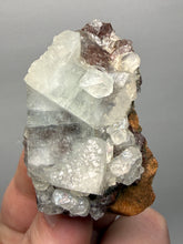 Load image into Gallery viewer, Lustrous Apophyllite over Red Heulandite (Zeolite Pocket) — Deccan Traps, Maharashtra, India