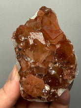 Load image into Gallery viewer, Rare Red Apophyllite + Druzy Red Stilbite Flowers — Deccan Traps, India