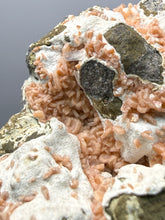 Load image into Gallery viewer, Peach Druzy Heulandite on Matrix – India | Rare Peach Crystal Mineral Specimen for Collectors & Display