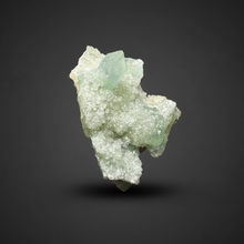 Load image into Gallery viewer, Luminous Mint Apophyllite with Glittering Druzy Sugar Quartz – India