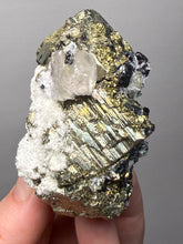 Load image into Gallery viewer, New Find: Huanzala Mine Peru Sphalerite + Chalcopyrite + Apatite + Calcite + Quartz | Collector Display Specimen
