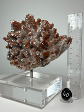 Load image into Gallery viewer, Red Phantom Pagoda Tower Calcite from Hubei Province, China • High Grade High Shine • Stand Included • Mineral Collector’s Showpiece