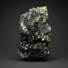Load image into Gallery viewer, 6.1” New Find: Huanzala Mine Peru Sphalerite + Chalcopyrite + Apatite + Calcite + Quartz | Collector Display Specimen