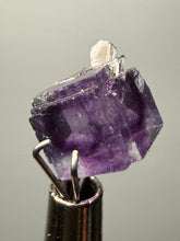 Load image into Gallery viewer, Rhodochrosite + Quartz on Purple Isometric Fluorite (Thumbnail Specimen) | Wutong Mine, China