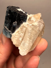 Load image into Gallery viewer, Blue Cap Tourmaline on Quartz Specimen – Pakistan