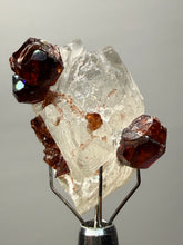 Load image into Gallery viewer, High-Grade Naturally Faceted Red Spessartine Garnet on Matrix — Skardu, Pakistan
