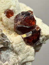 Load image into Gallery viewer, High-Grade Naturally Faceted Red Spessartine Garnet on Matrix — Skardu, Pakistan