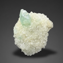Load image into Gallery viewer, Luminous Mint Apophyllite with Glittering Druzy Sugar Quartz – India