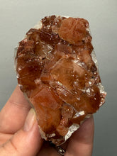 Load image into Gallery viewer, Rare Red Apophyllite + Druzy Red Stilbite Flowers — Deccan Traps, India