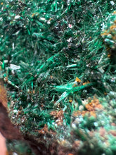 Load image into Gallery viewer, Brochantite Collector Mineral Specimen – Vivid Green Copper Crystals from Morocco