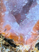 Load image into Gallery viewer, “Goblin Chalcedony” Pink & Orange Druzy Botryoidal Stalactites — Tichka Massif, High Atlas, Morocco