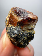 Load image into Gallery viewer, Naturally Faceted Zircon Crystal on Pegmatite–Biotite Matrix • Pakistan Mineral Specimen