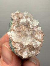 Load image into Gallery viewer, Pink Apophyllite on Red & Green Heulandite – Deccan Traps, Maharashtra, India
