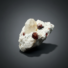 Load image into Gallery viewer, High-Grade Naturally Faceted Red Spessartine Garnet on Matrix — Skardu, Pakistan
