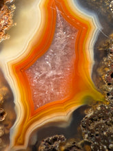 Load image into Gallery viewer, Polished Malawi Agate Half – High-Grade African Banded Agate Display Specimen