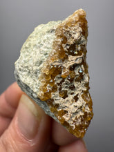Load image into Gallery viewer, Hessonite Garnet Cluster on Matrix – Natural Collector Specimen from Pakistan | High-Grade Orange-Red Garnet Crystals