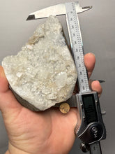 Load image into Gallery viewer, 4” Clear Druzy Apophyllite on Champagne Heulandite – Deccan Traps Zeolite Cluster | Maharashtra, India