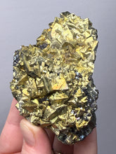 Load image into Gallery viewer, 3.3” New Find: Huanzala Mine Peru Sphalerite + Chalcopyrite + Apatite + Calcite + Quartz | Collector Display Specimen