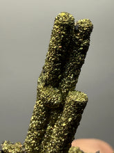Load image into Gallery viewer, Chalcopyrite Botryoidal Stalactites on Calcite – Cabinet Specimen | Tongshankou Mine, Edong, Daye, Huangshi Prefecture, Hubei Province, China