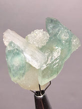Load image into Gallery viewer, Luminous Mint Apophyllite with Glittering Druzy Sugar Quartz – India