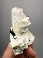 Load image into Gallery viewer, Dark Green Cap Stak Nala Tourmaline on Cleavelandite Matrix – Haramosh Mountains, Pakistan