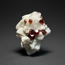 Load image into Gallery viewer, High-Grade Naturally Faceted Red Spessartine Garnet on Matrix — Skardu, Pakistan