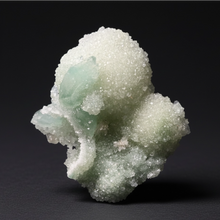 Load image into Gallery viewer, Luminous Mint Apophyllite with Glittering Druzy Sugar Quartz – India