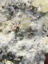 Load image into Gallery viewer, 3.8” New Find: Huanzala Mine Peru Sphalerite + Chalcopyrite + Apatite + Calcite + Quartz | Collector Display Specimen