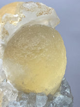 Load image into Gallery viewer, Rare Botryoidal Yellow Fluorite on Quartz Matrix Collector Mineral Specimen – Maharashtra, India