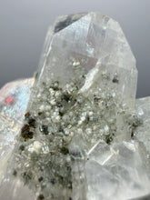 Load image into Gallery viewer, Gemmy Clear Apophyllite with Okenite + Green Heulandite | Zeolite Specimen | Maharashtra, India