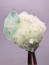 Load image into Gallery viewer, Luminous Mint Apophyllite with Glittering Druzy Sugar Quartz – India