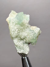 Load image into Gallery viewer, Luminous Mint Apophyllite with Glittering Druzy Sugar Quartz – India